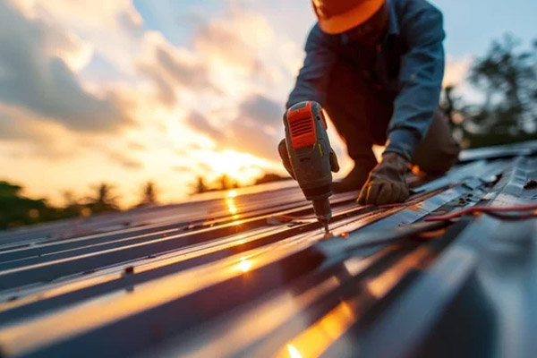 Travaux de zinguerie et fixation d'éléments d'étanchéité de toiture